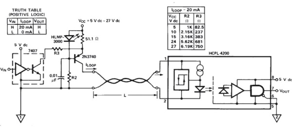 HCPL-4200 optocoupler from Avago Technologies